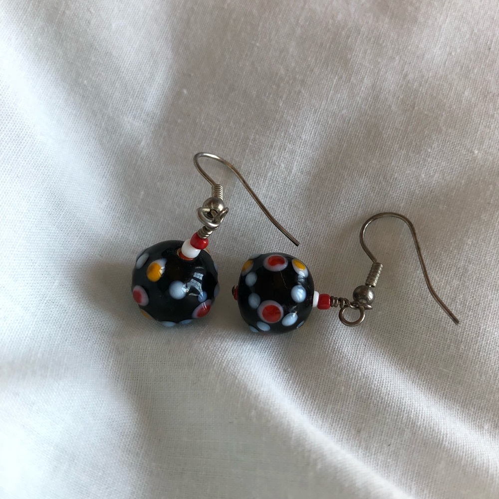 Funky Glass Handcrafted Earrings
